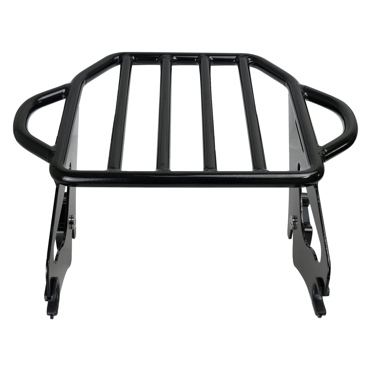 SWESGI front view of luggage rack showing compact profile and added cargo area