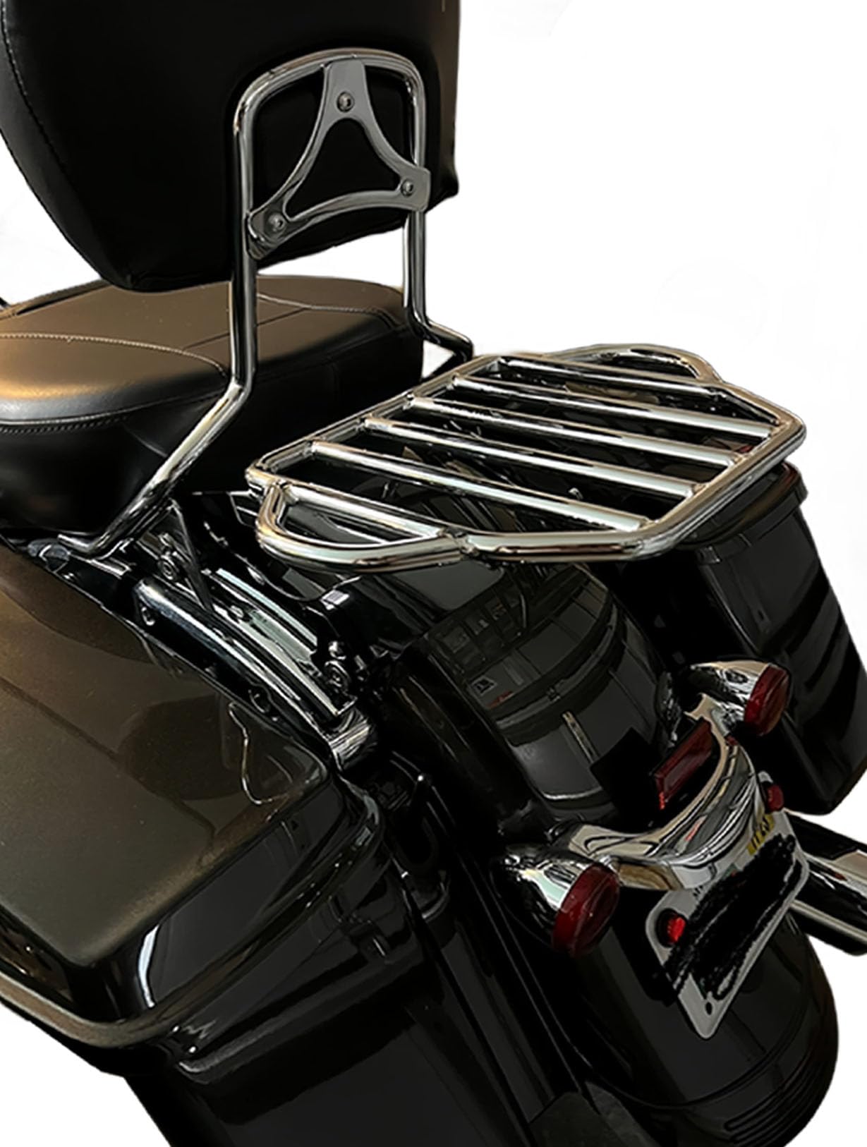 SWESGI luggage rack carrying a weekender bag demonstrating practical cargo use