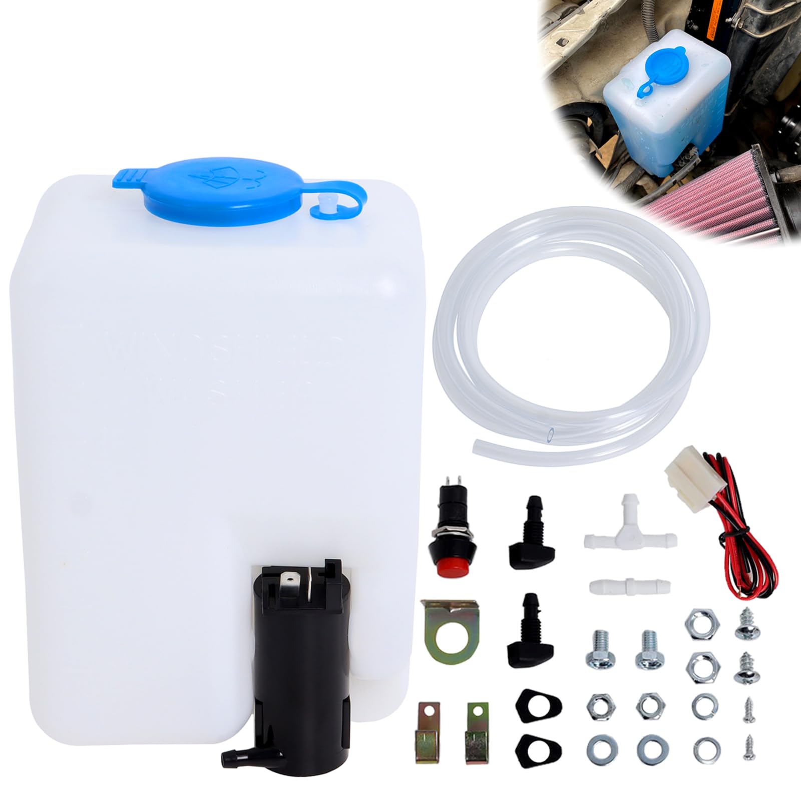 Swess front view of reservoir assembly showing complete kit and benefit of easy replacement