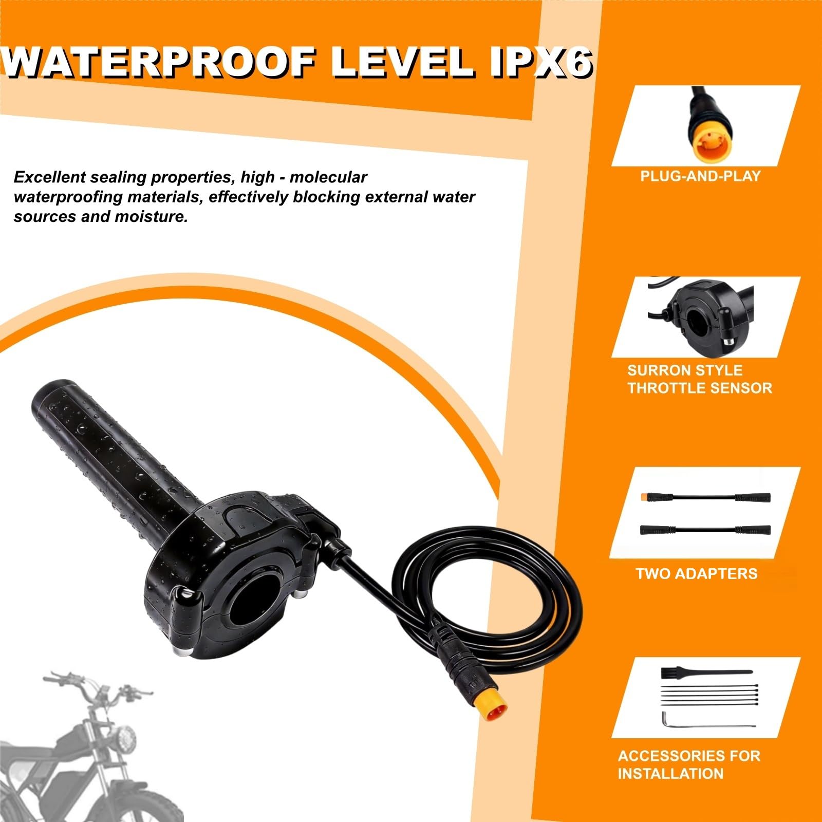 SWRXEarn 3-pin male connector with included female adapter for easy plug-and-play