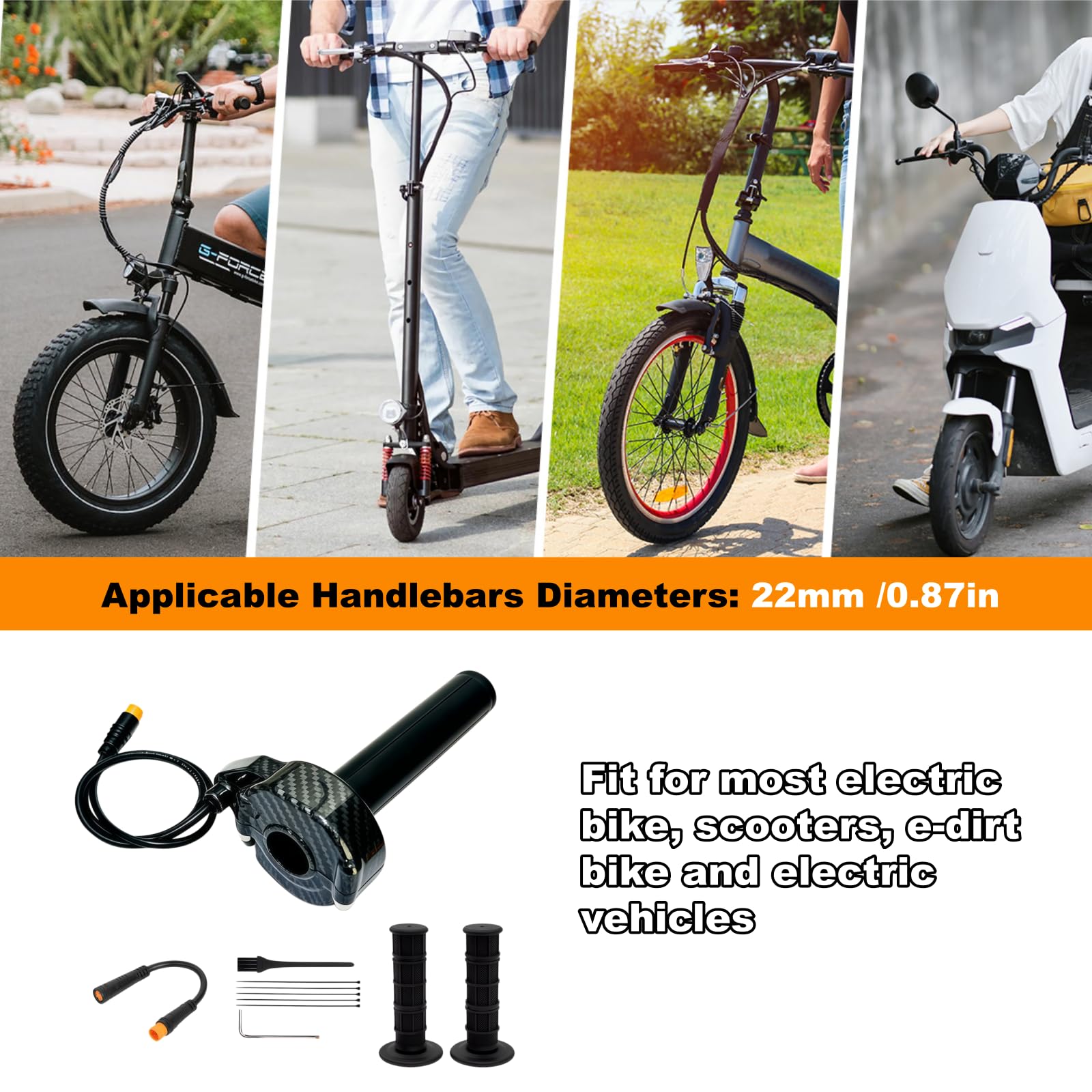 SWRXEarn throttle in outdoor ride scene illustrating durable use on trails