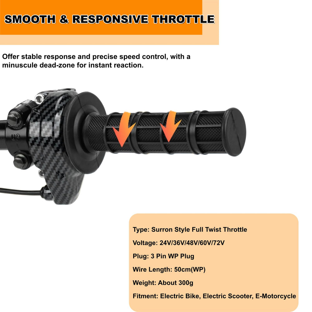SWRXEarn throttle next to a ruler illustrating compact size and fitment clarity