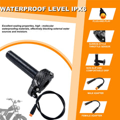 SWRXEarn throttle with rubber grip and hex wrench included for easy installation
