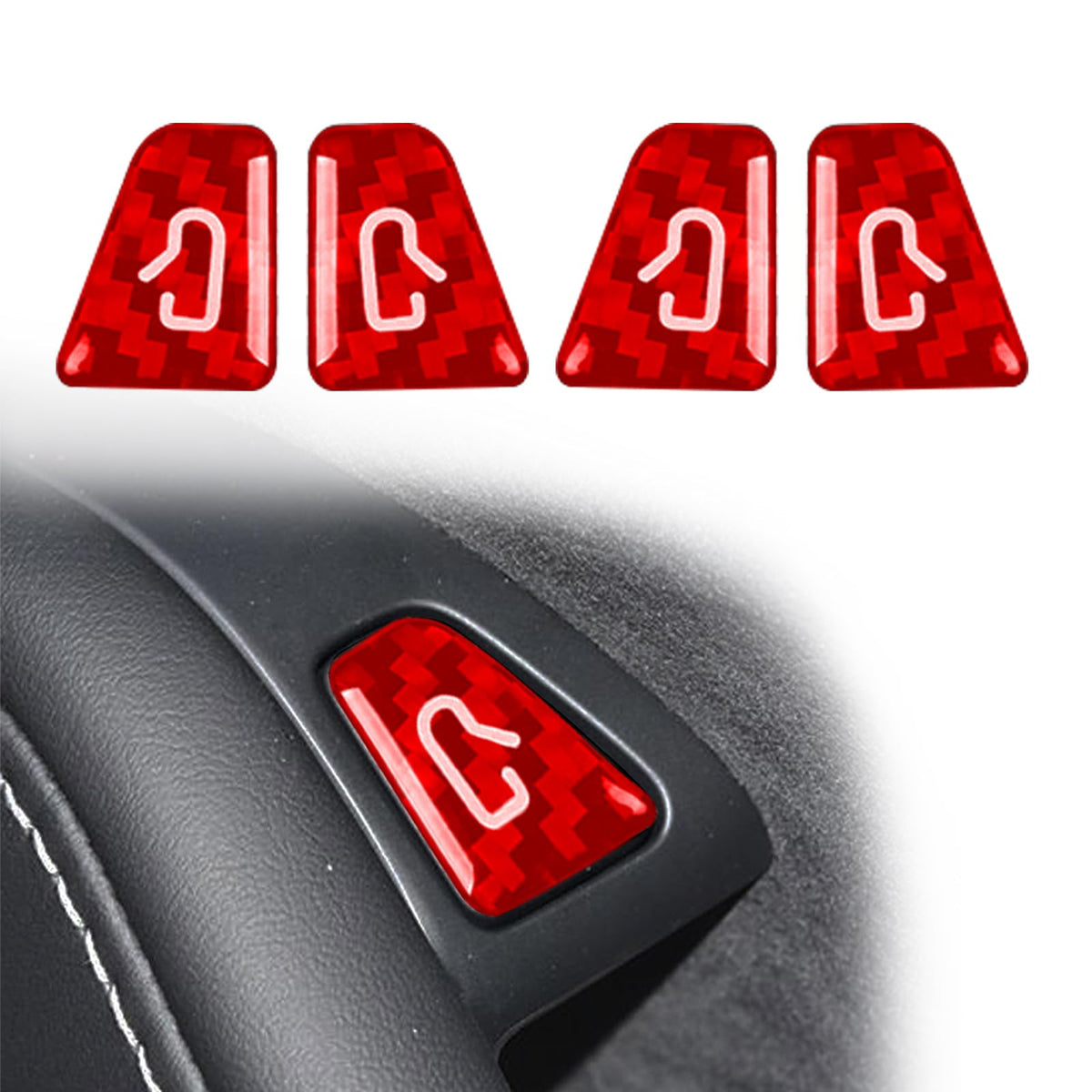 SXunacou front panel cover red carbon showing fitted aesthetic and upgrade
