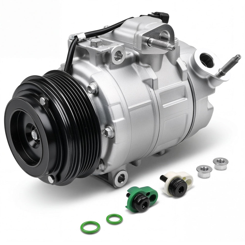Sydasant front view of compressor showing mounting points for easy replacement