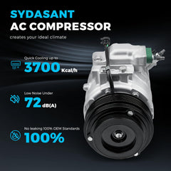 Sydasant compressor mounting points view ensuring OE-style alignment