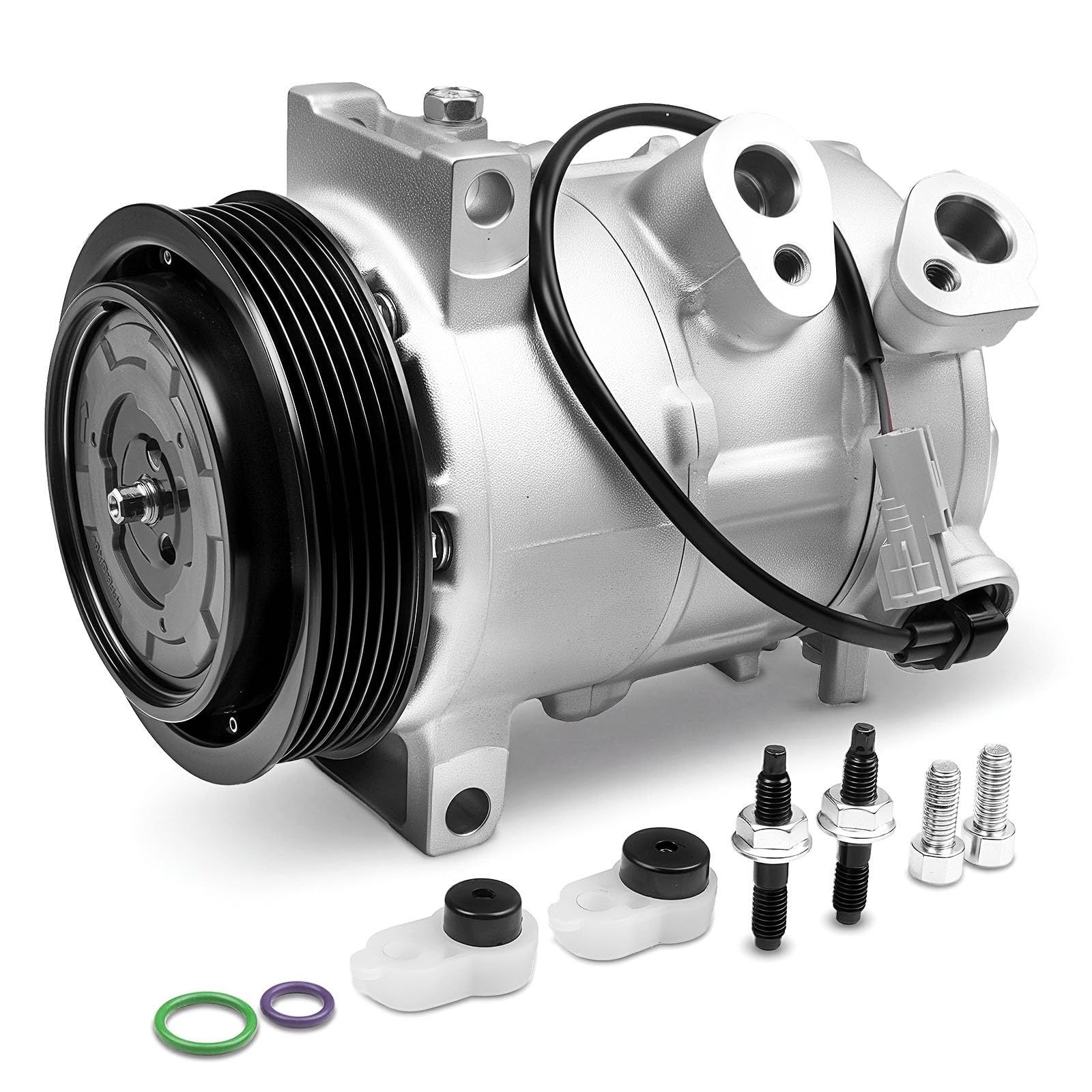 Sydasant compressor front view showing fitment and durable construction benefits