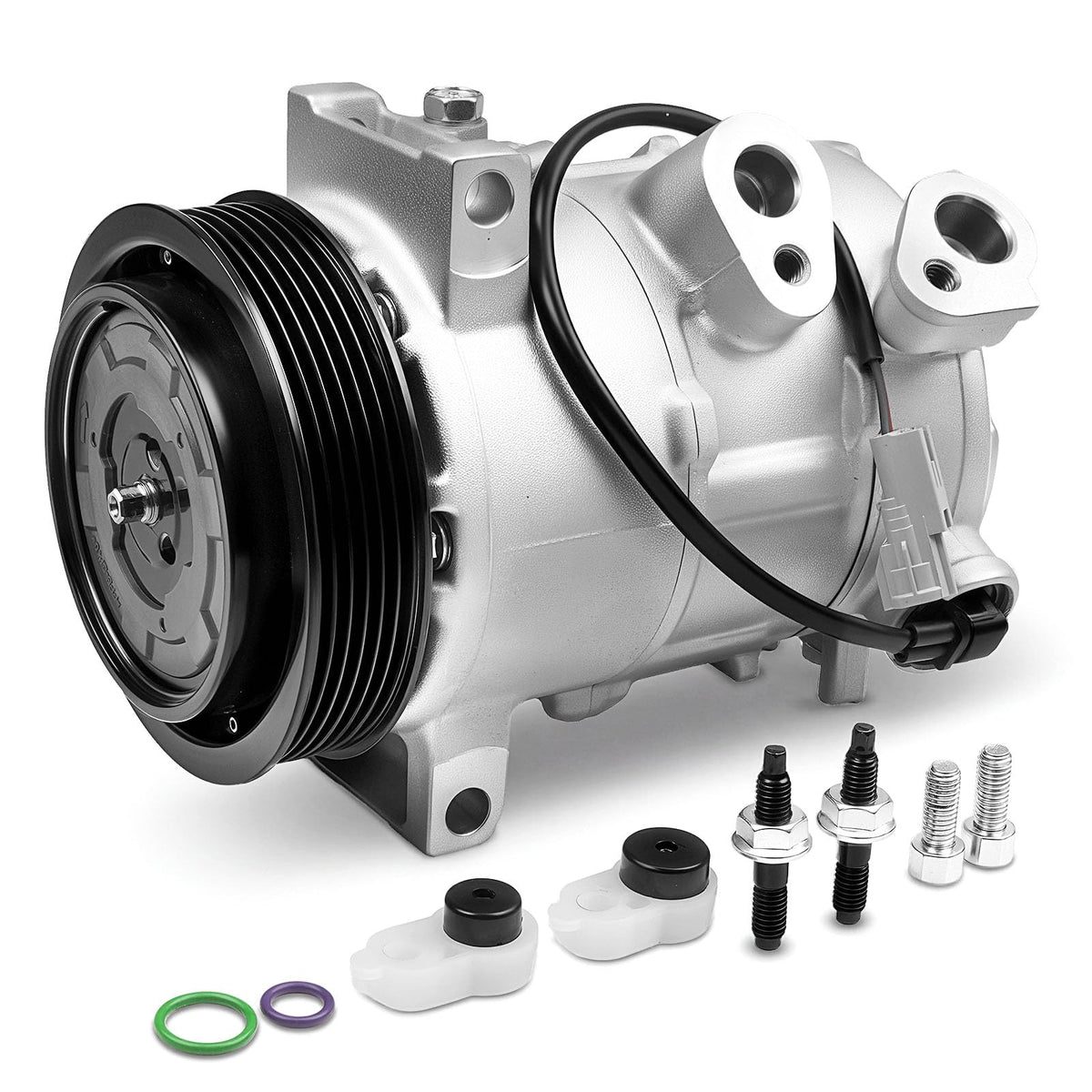 Sydasant compressor front view showing fitment and durable construction benefits