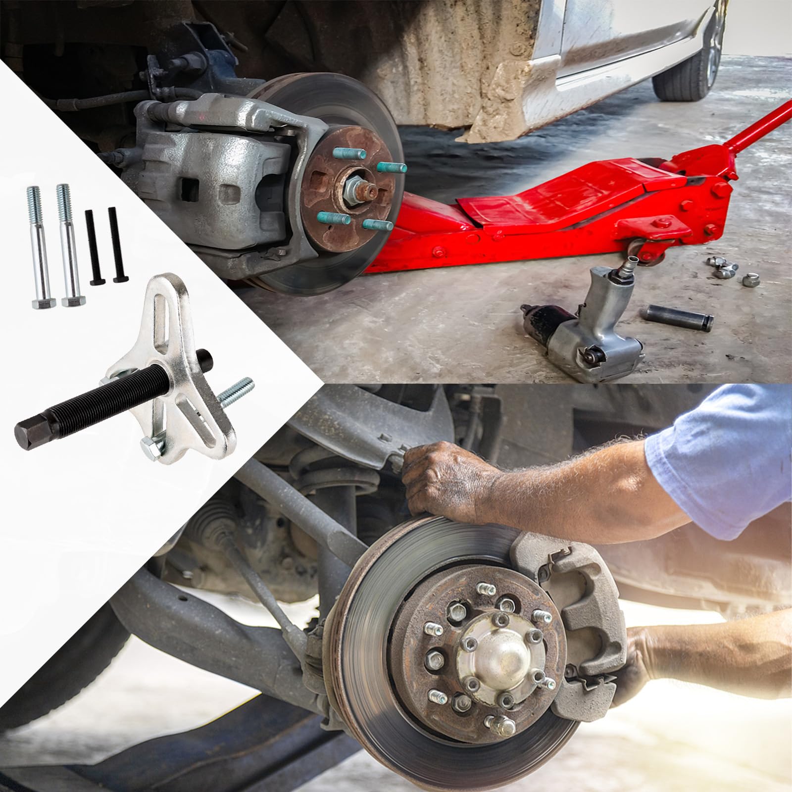 syizyen tool in use on a crankshaft pulley showing safe, centered extraction benefit