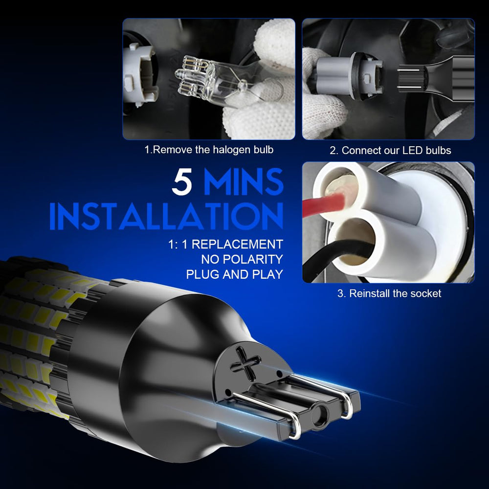 SYJIIP beside stock 921 bulb for quick size and fit comparison