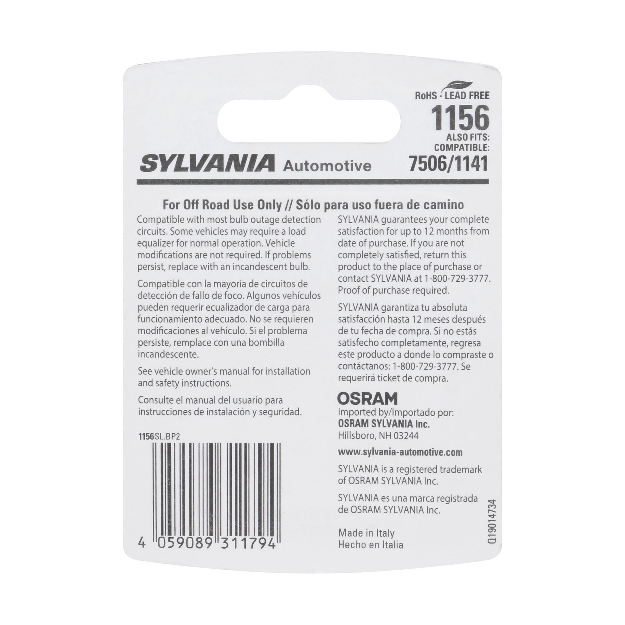 SYLVANIA 1156 LED close-up of SMD elements and finish for durability
