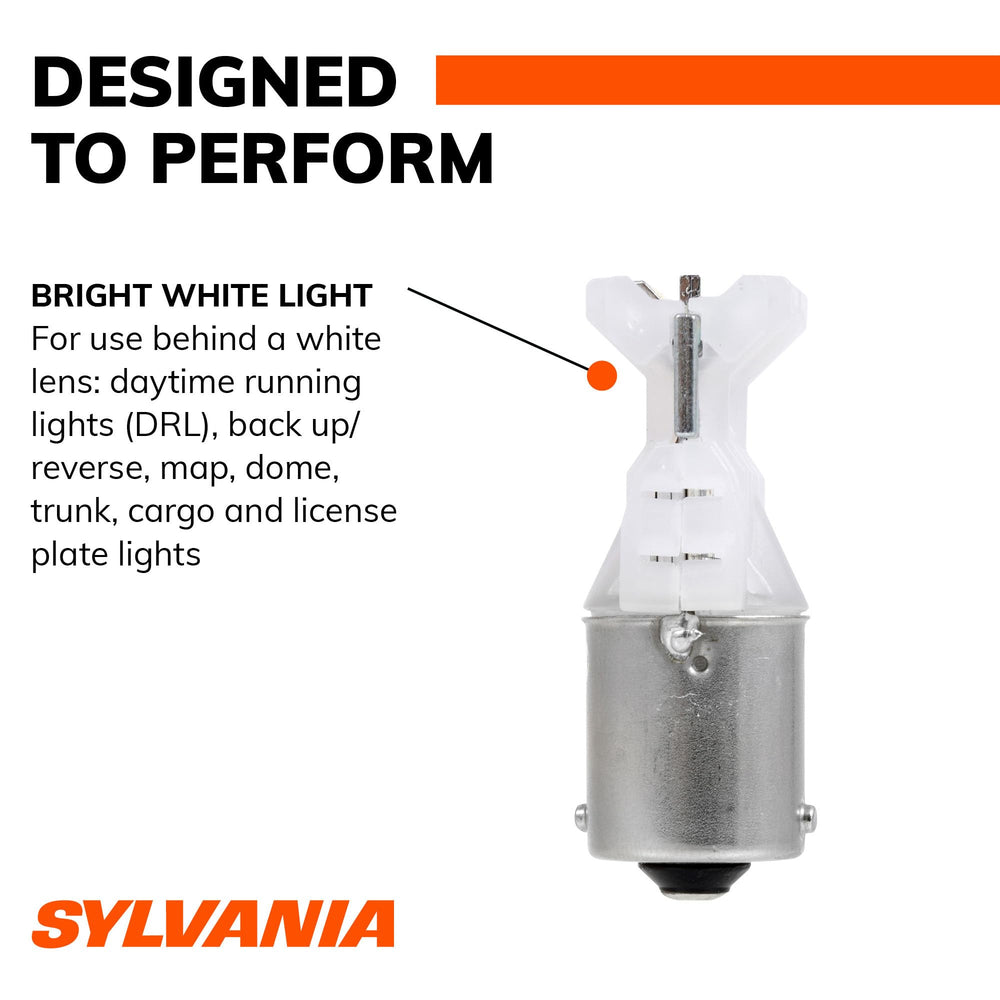 SYLVANIA 1156 LED beside a coin for scale to show compact size