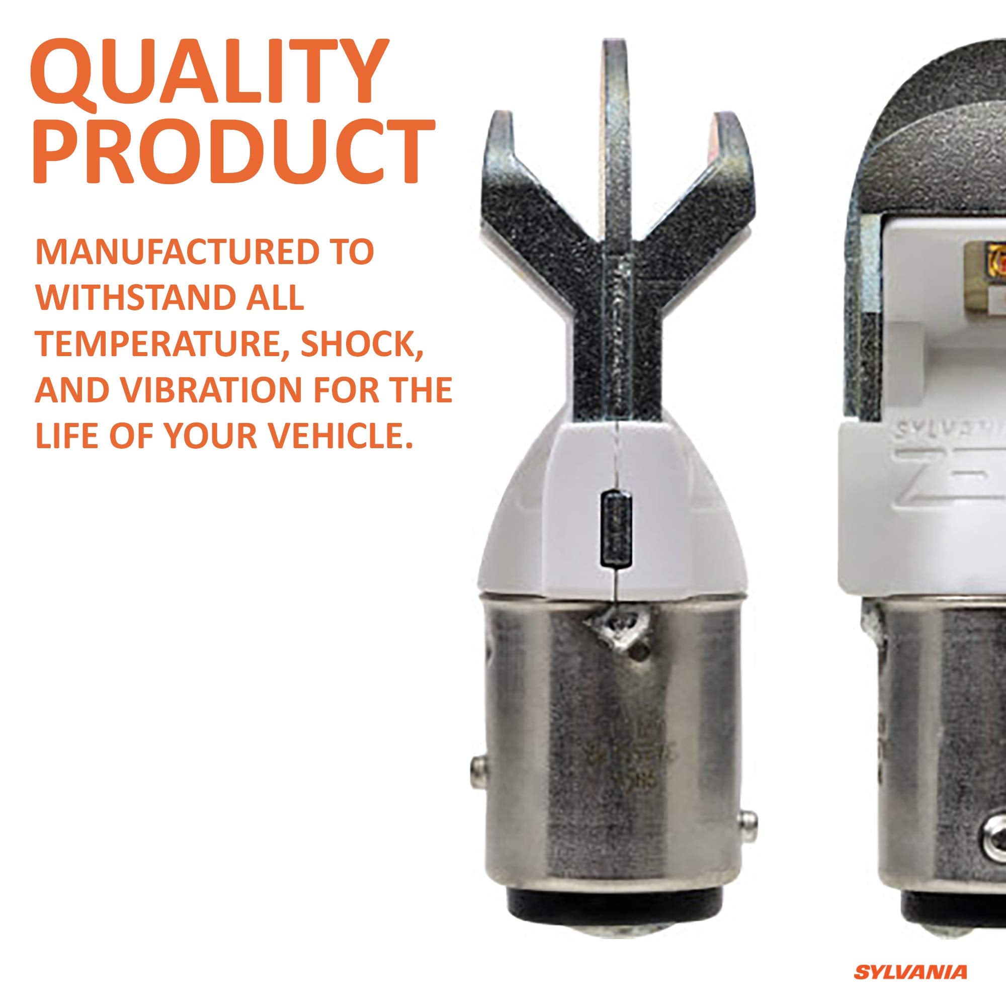 SYLVANIA 1157 ZEVO amber in a car at night showing improved visibility and safety