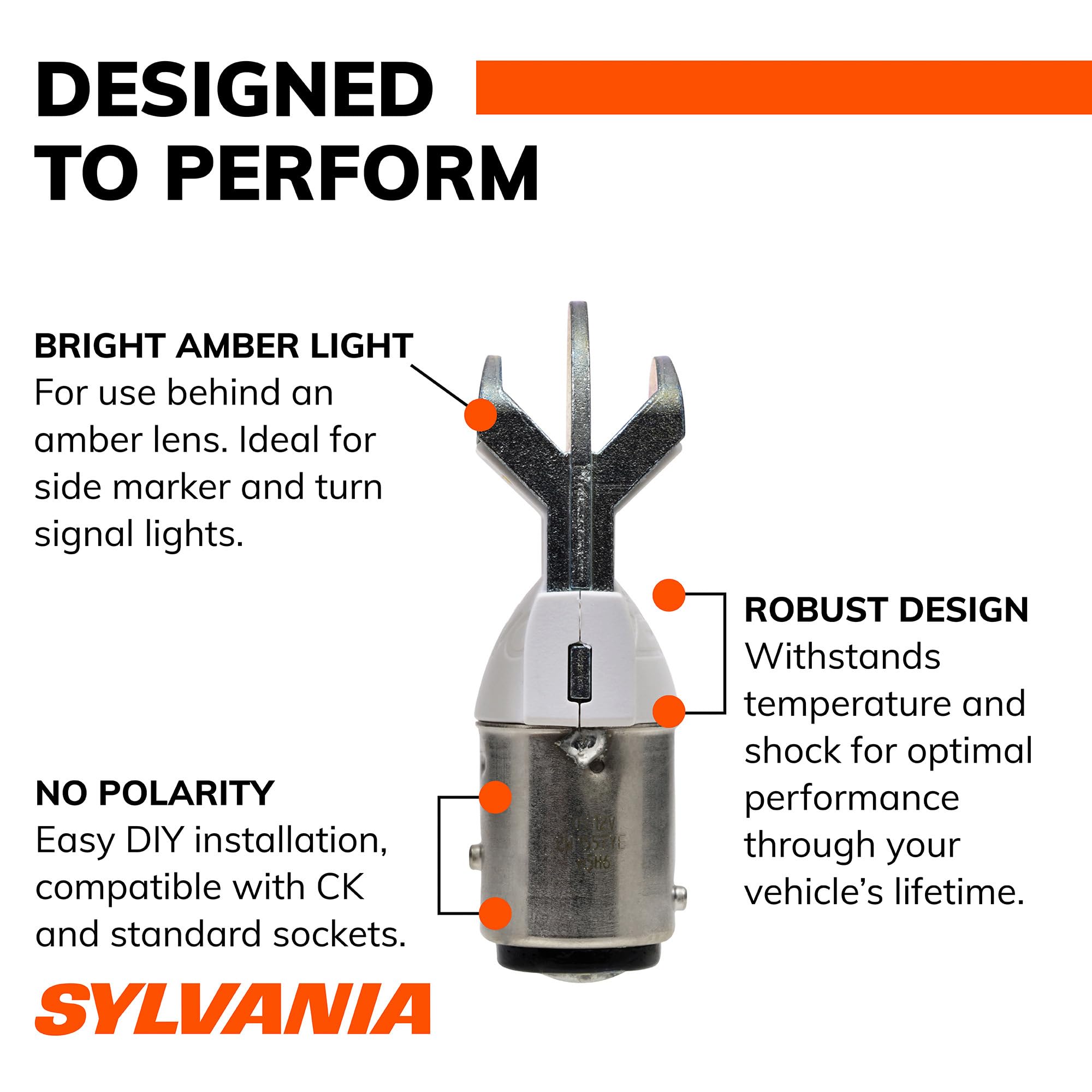 SYLVANIA 1157 ZEVO amber 2-pack retail packaging showing included pair and warranty