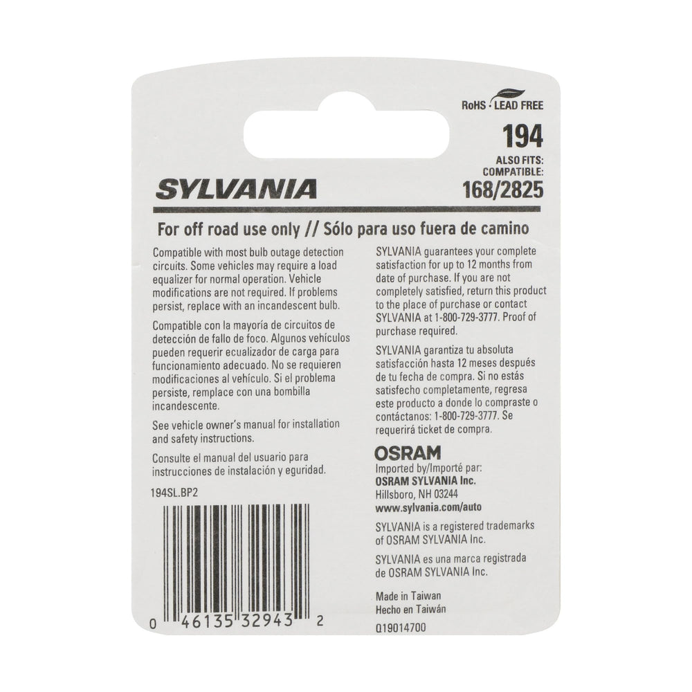 SYLVANIA close-up of the 194 LED bulb LEDs and durable finish