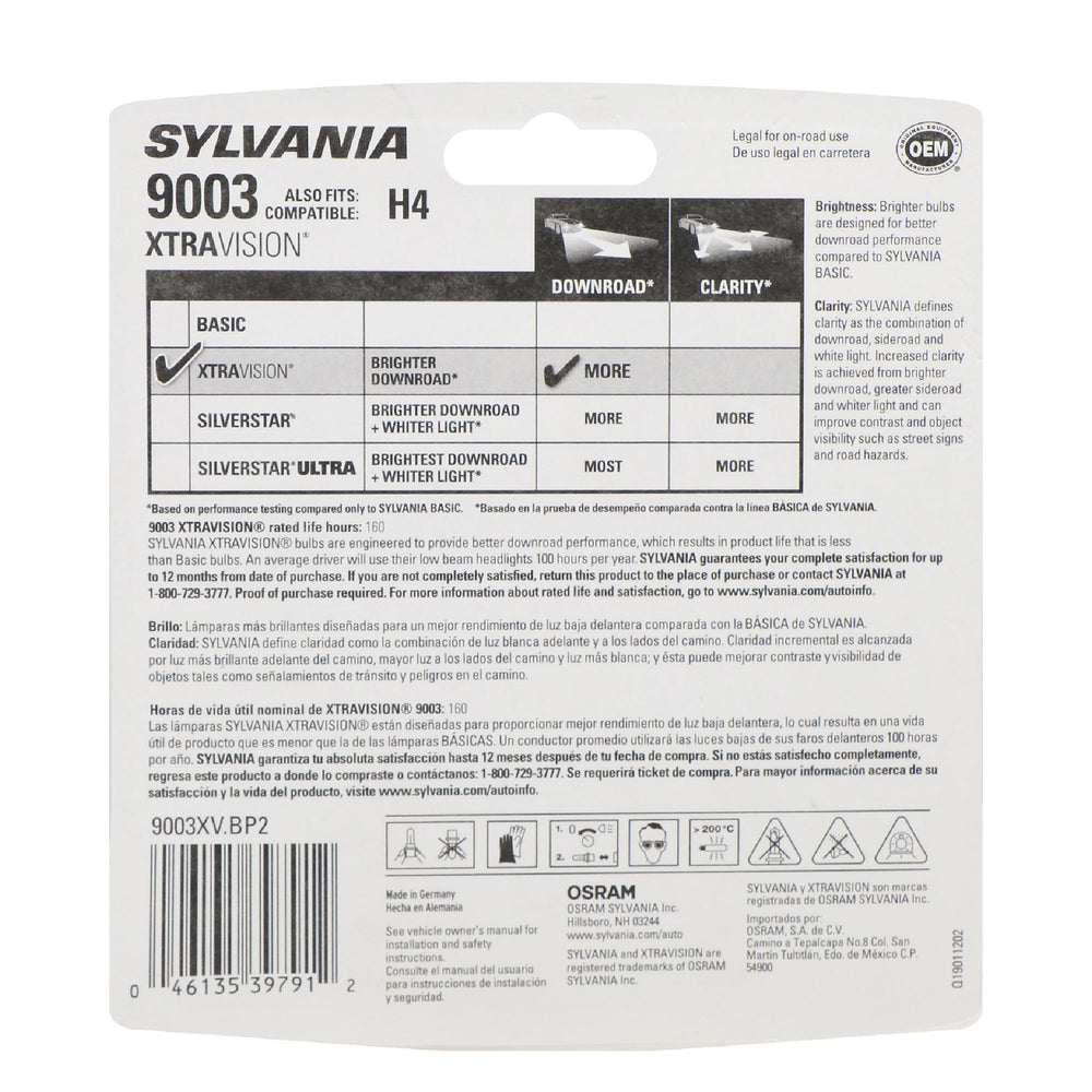 SYLVANIA close-up filament view revealing durable design and brighter output