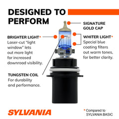 SYLVANIA 9004 installed in headlight housing for improved night visibility