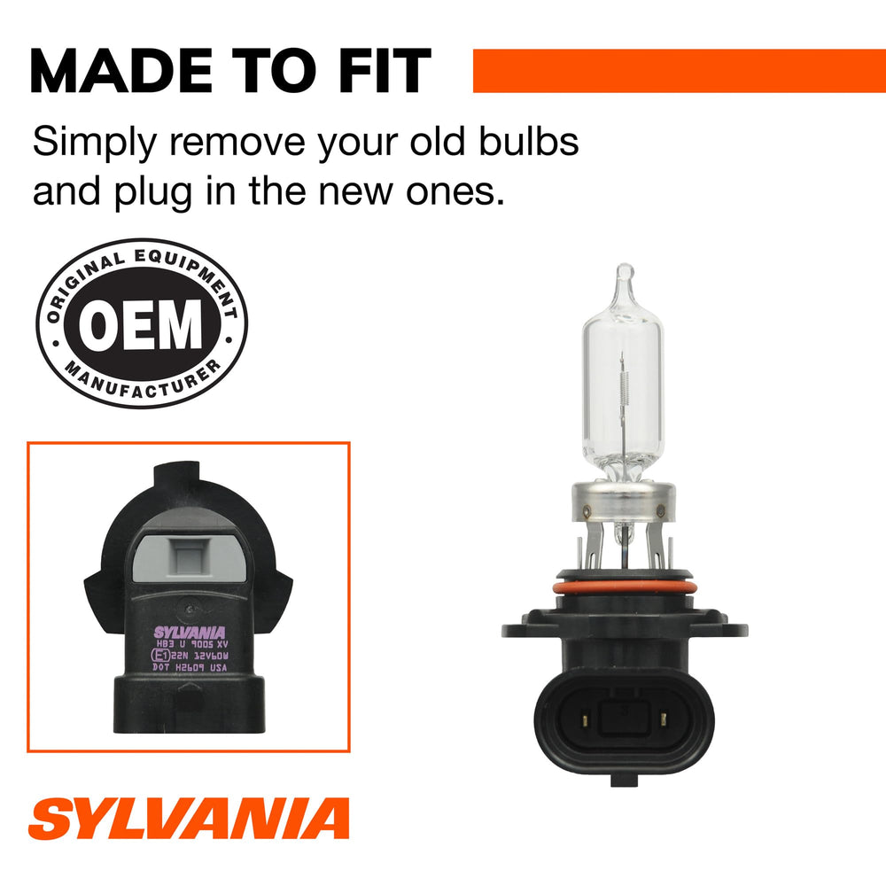 SYLVANIA 9005 XtraVision installed in headlight showing beam clarity
