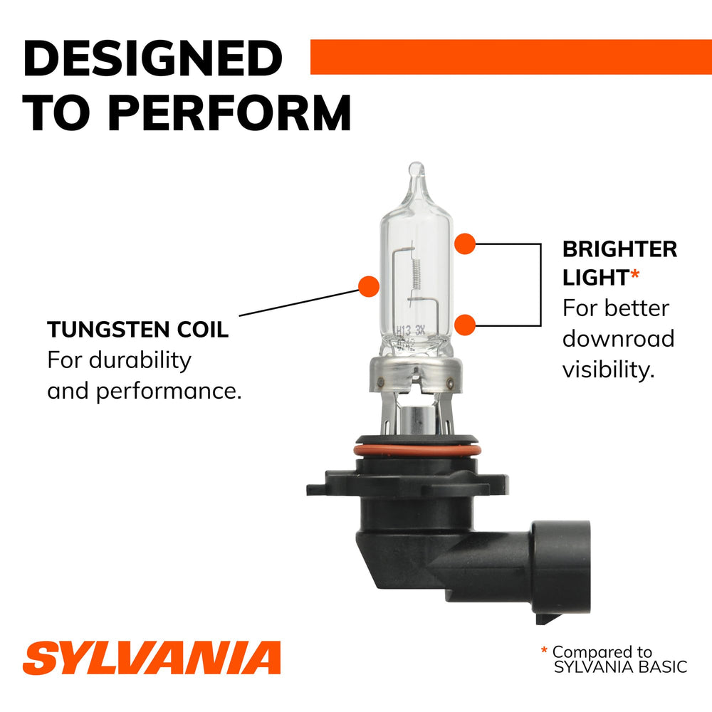 SYLVANIA 9005 XtraVision next to ruler showing compact size