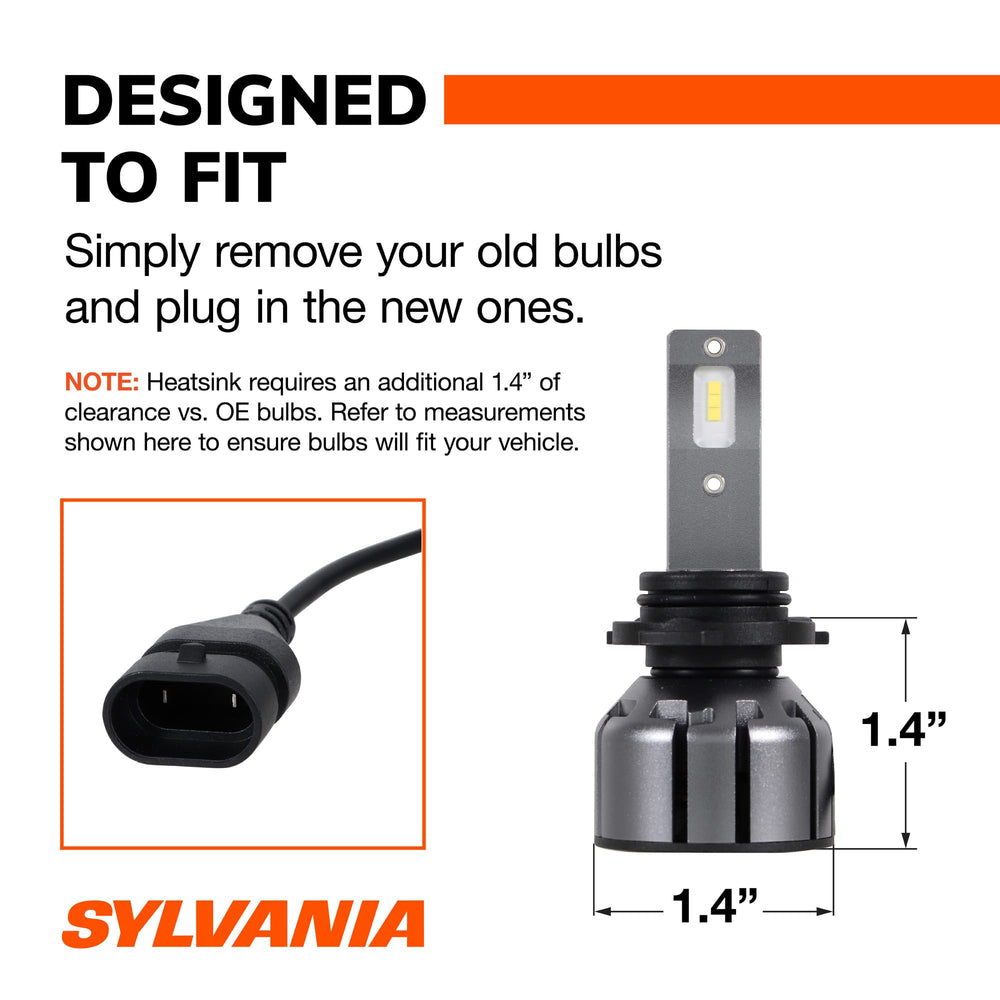 SYLVANIA 9006 installed in fog housing demonstrating focused illumination