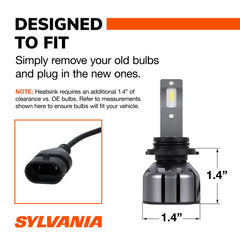 SYLVANIA 9006 installed in fog housing demonstrating focused illumination