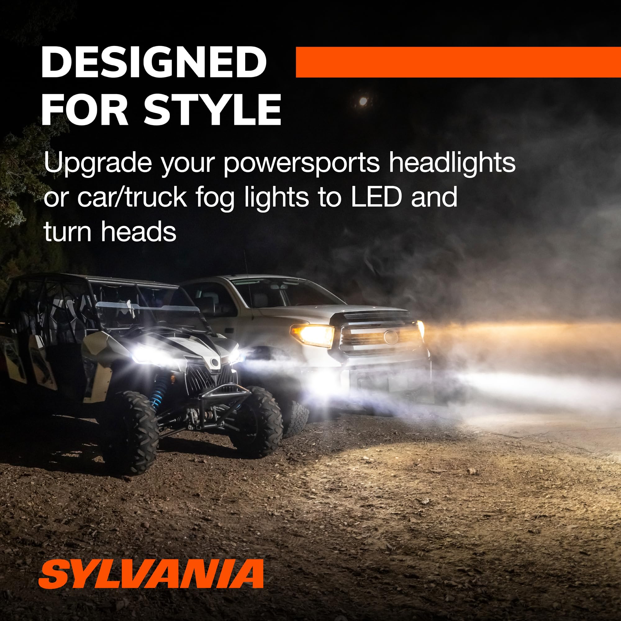 SYLVANIA 9006 nighttime driving lifestyle scene showing better visibility