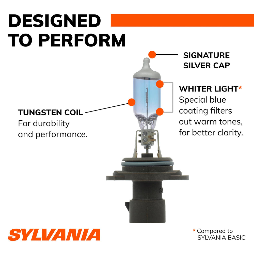 SYLVANIA 9006XS installed headlight beam pattern demonstrating improved down-road visibility