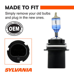 SYLVANIA 9007 installed in headlight housing demonstrating easy plug-and-play replacement benefit