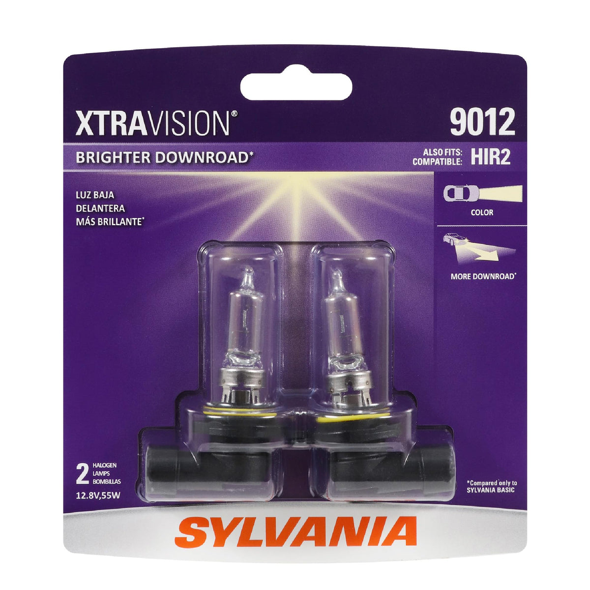 SYLVANIA 9012 front packaging showing product and clarity benefit