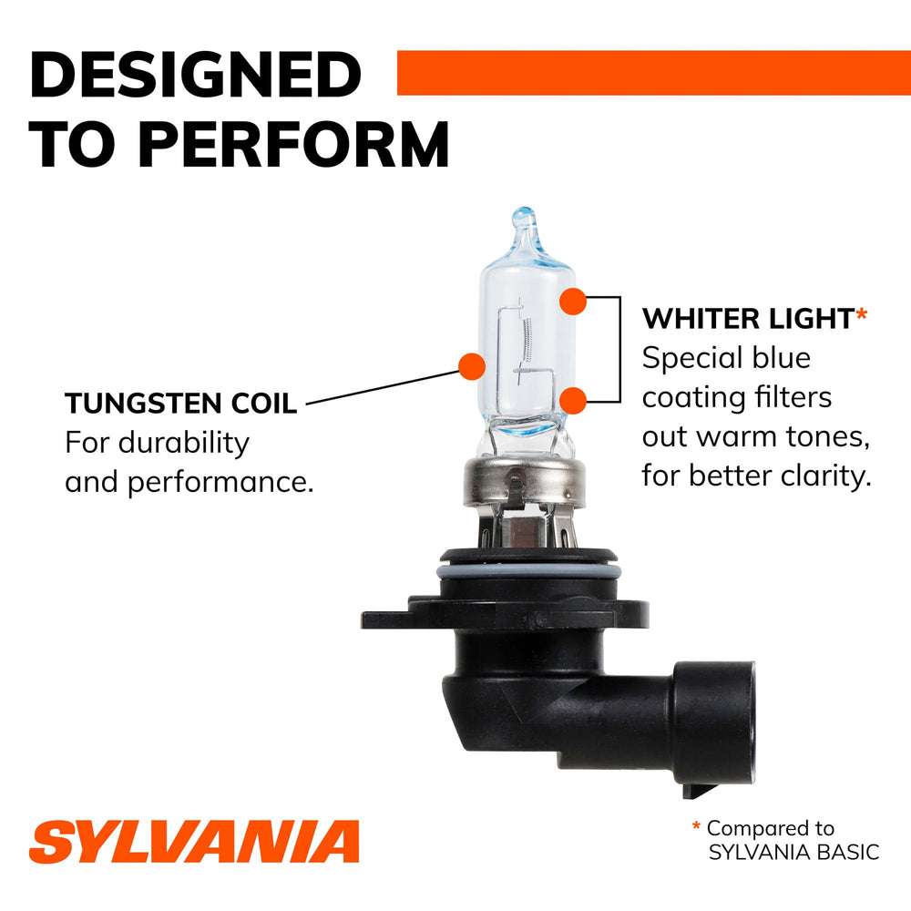 SYLVANIA 9012 SilverStar beam pattern demo showing whiter downroad coverage for clearer vision