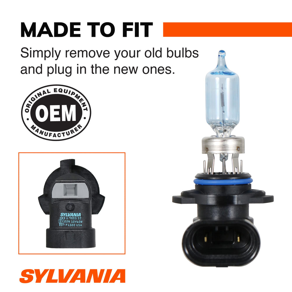 SYLVANIA gold mirror-top detail highlighting polished finish for stylish headlights