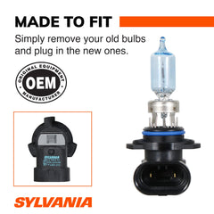 SYLVANIA gold mirror-top detail highlighting polished finish for stylish headlights