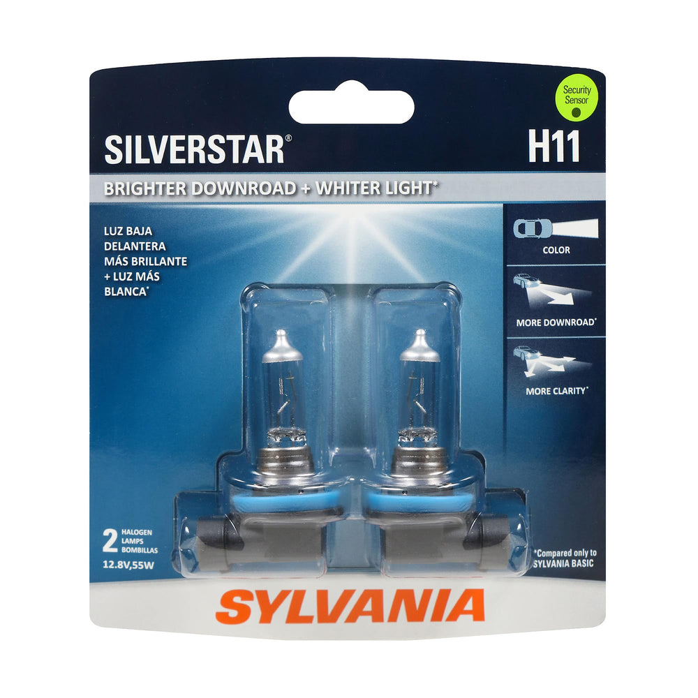 SYLVANIA H11 SilverStar front package showing pair and branding for easy identification