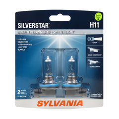 SYLVANIA H11 SilverStar front package showing pair and branding for easy identification