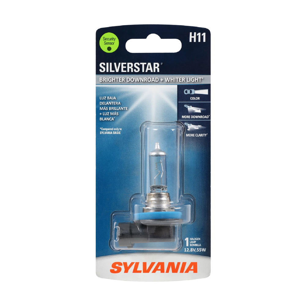 SYLVANIA H11 SilverStar front packaging showing product and features for confident purchase