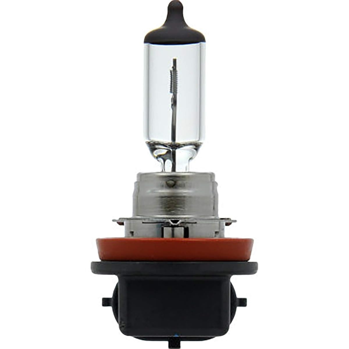 SYLVANIA H11 two-bulb pair on black background emphasizing matched output