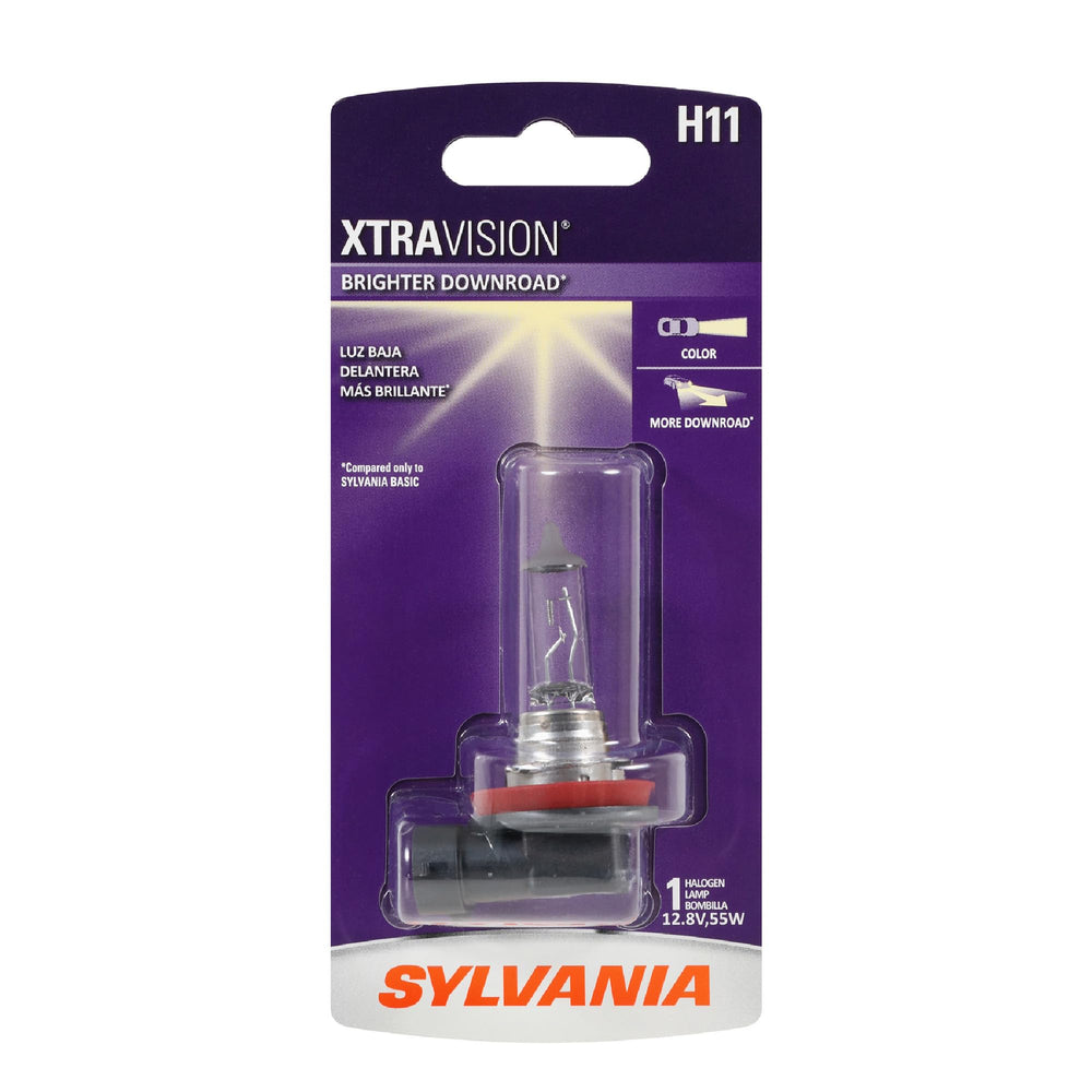 SYLVANIA H11 front packaging showing product and model for confidence