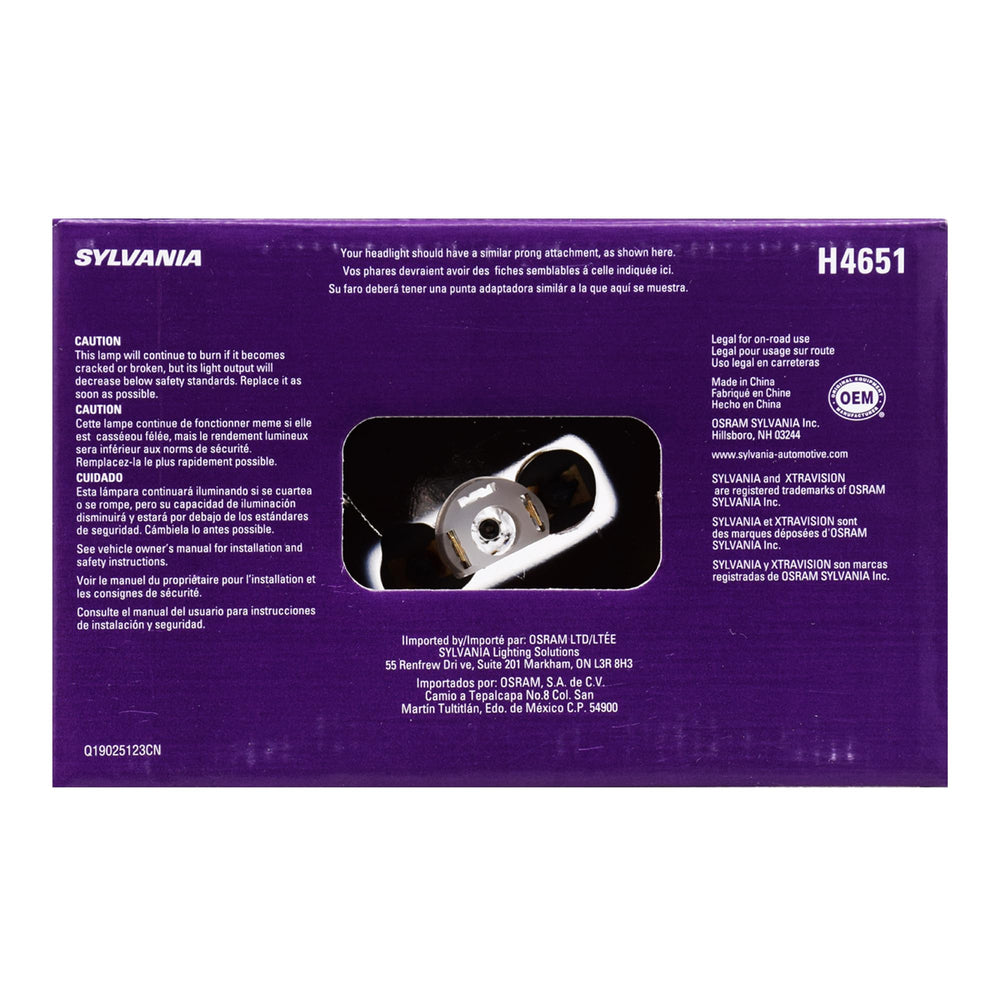 SYLVANIA H4651 reflector close-up highlighting focused beam benefit