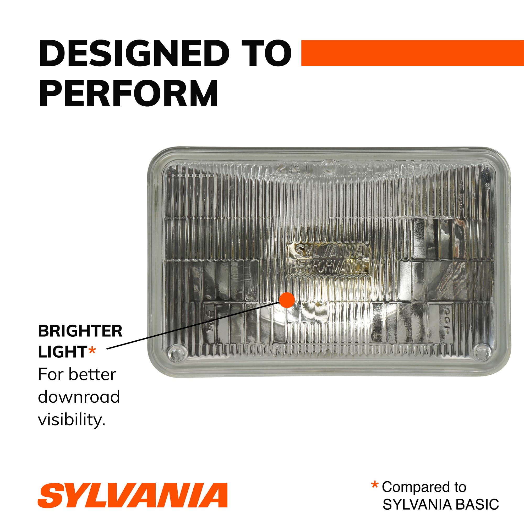 SYLVANIA H4656 beside ruler showing exact size for correct vehicle fitment