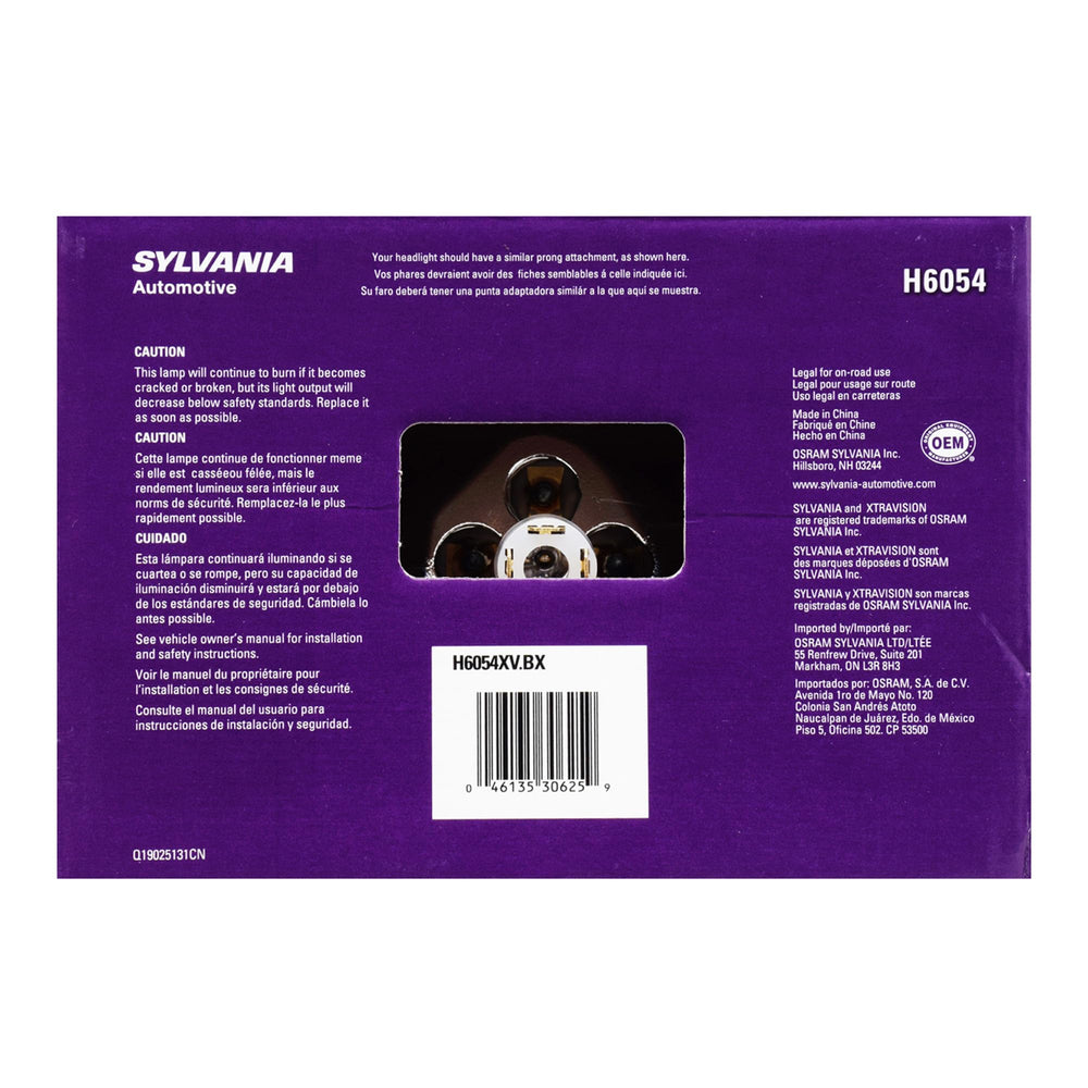 SYLVANIA H6054 side profile highlighting sealed-beam shape and durable construction