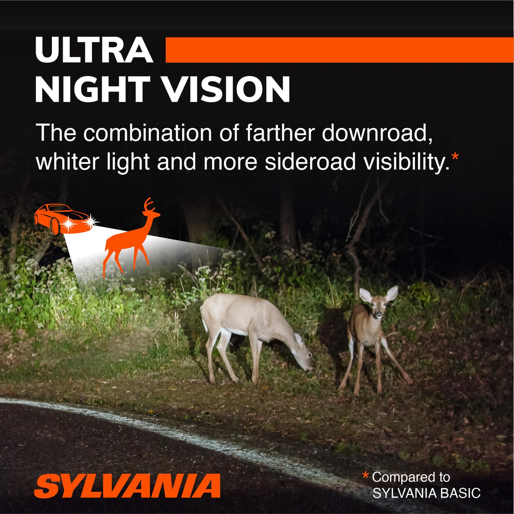 SYLVANIA H7 SilverStar Ultra lighting a night drive for safer sightlines