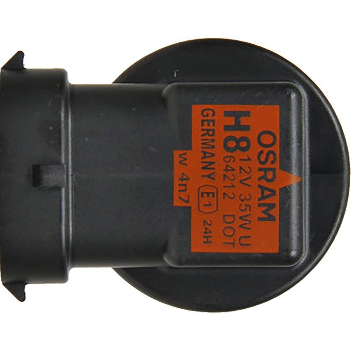 SYLVANIA H8 quality markings label showing DOT-compliance benefit