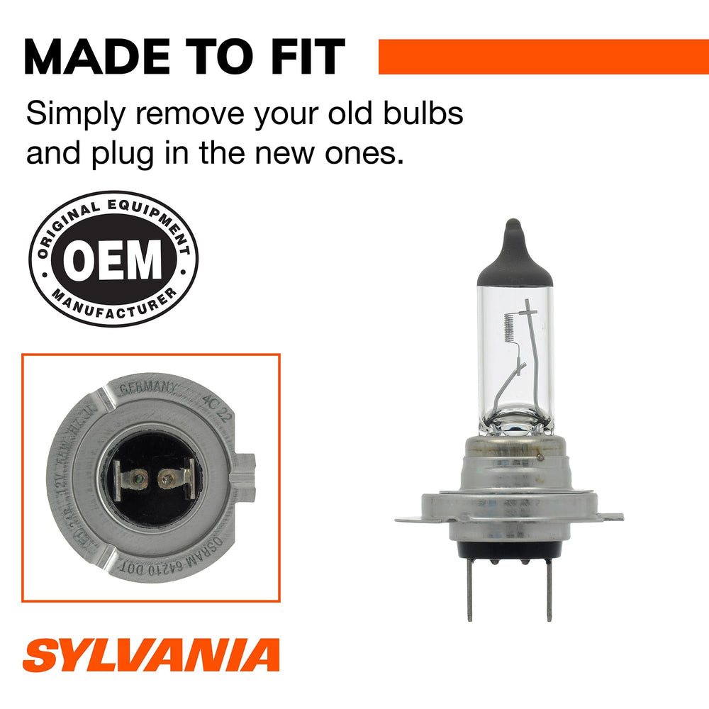 SYLVANIA bulb installed in headlamp delivering proper beam alignment and safety