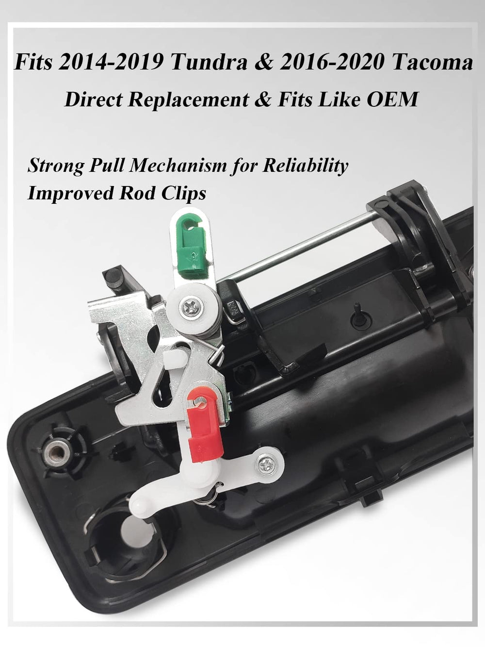 SYOAUTO installed rod clips detail ensuring reliable latch connection