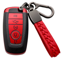 Syodiesn red front view of key cover showing button fit and protection benefit