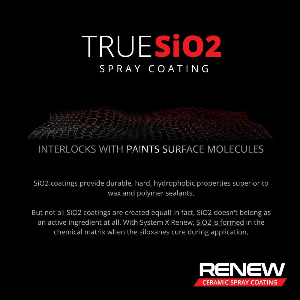 System X Renew close-up of glossy coating highlighting enhanced shine and depth