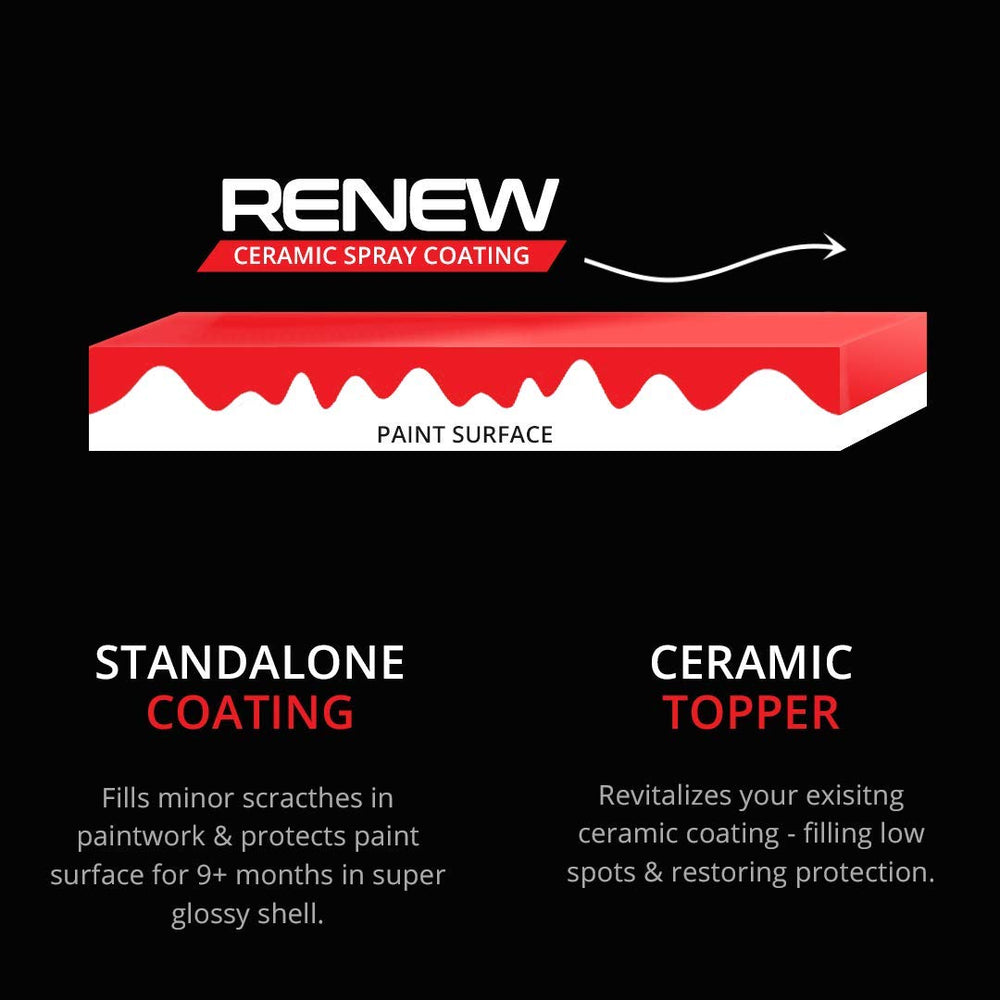 System X Renew being sprayed on car panel demonstrating quick DIY application benefit