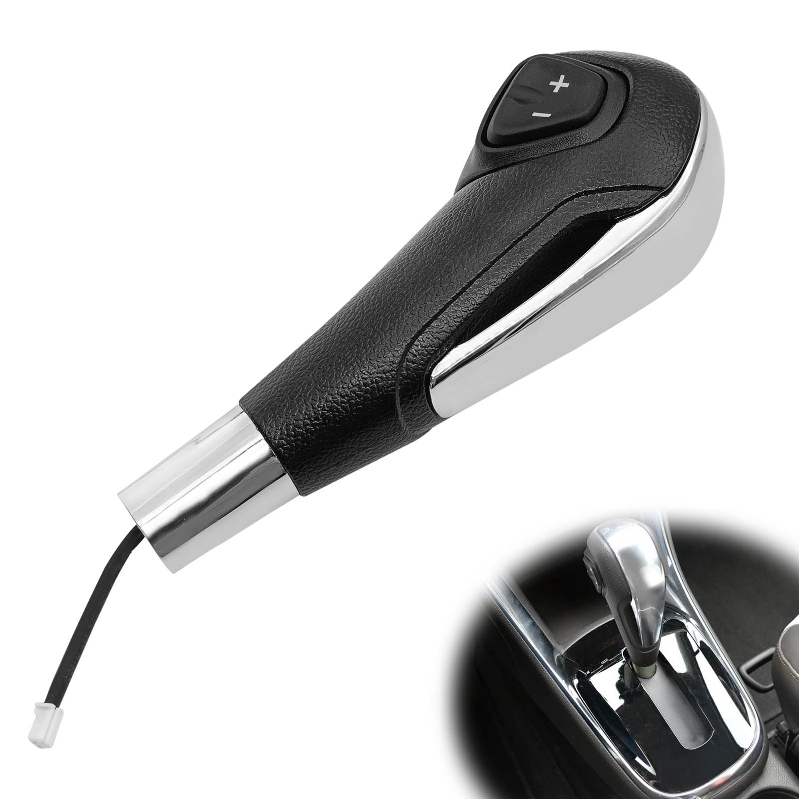 SYudwen front view of chrome silver shift knob showing clean factory-replacement look