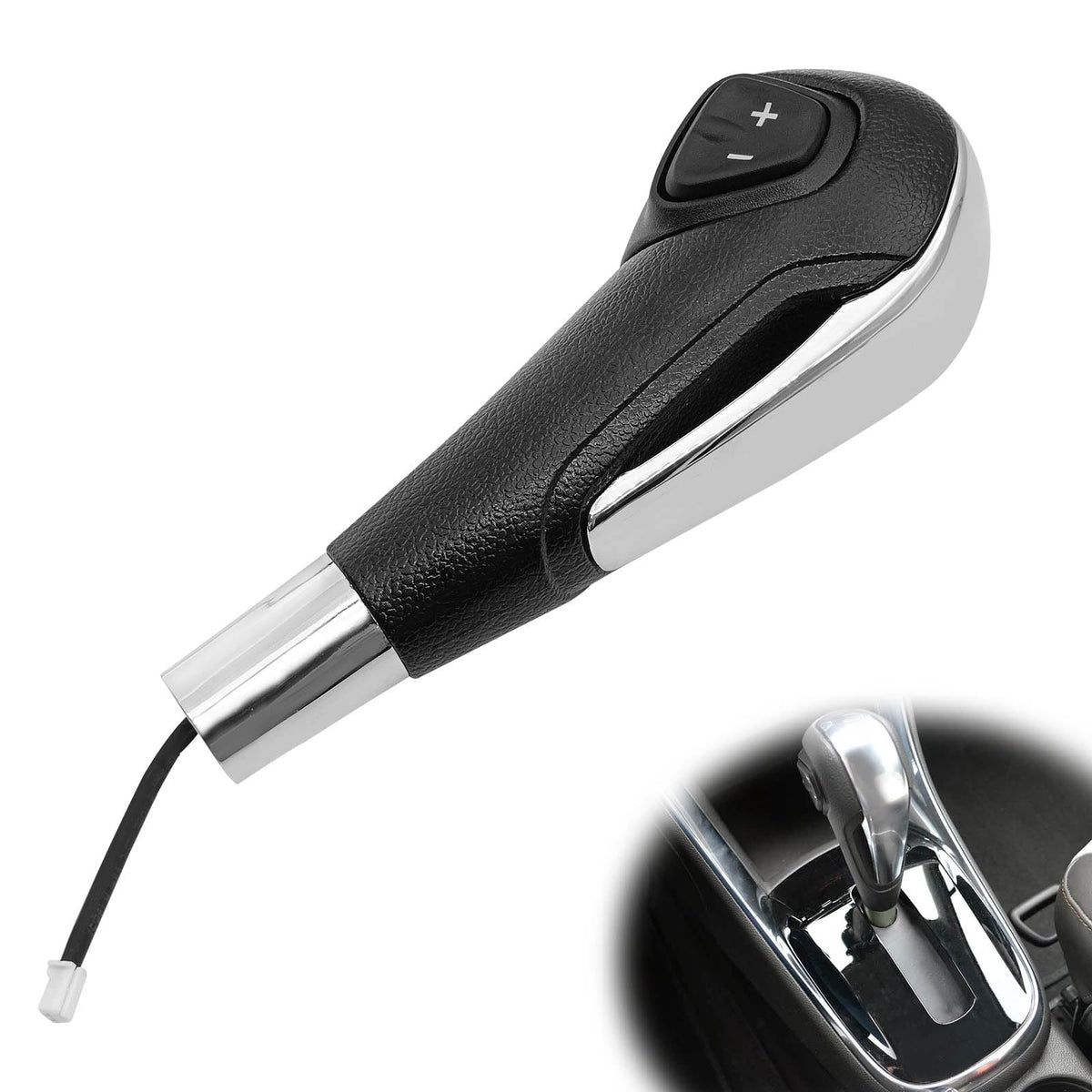 SYudwen front view of chrome silver shift knob showing clean factory-replacement look