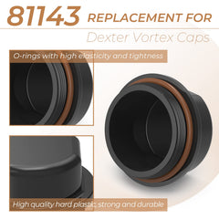SyunsXoon cap installed on Dexter Vortex hub demonstrating proper fit